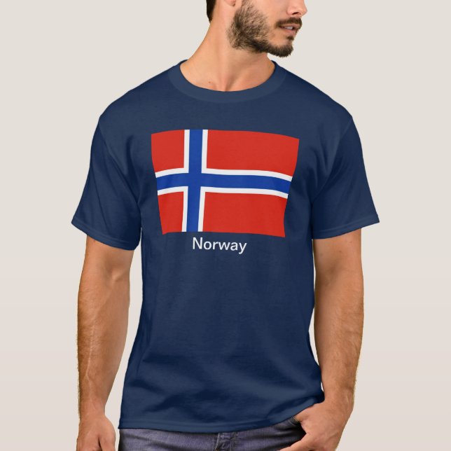 Camiseta Bandera de Noruega (Anverso)