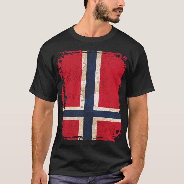 Camiseta Bandera de Noruega (Anverso)