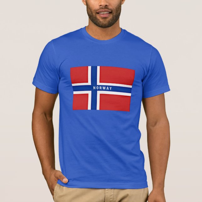 Camiseta Bandera de Noruega (Anverso)