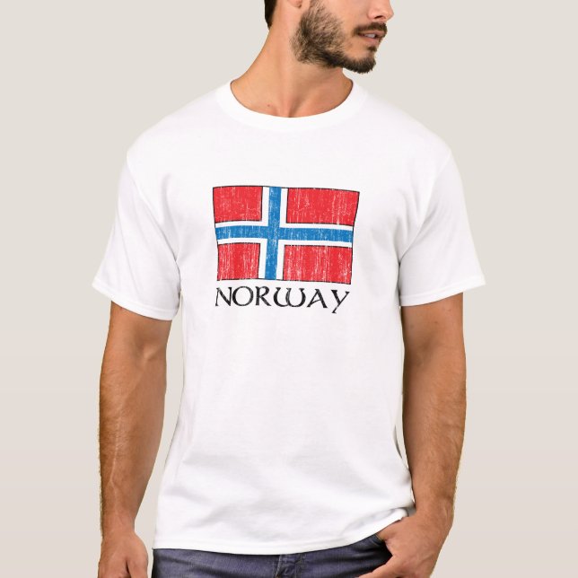 Camiseta Bandera de Noruega (Anverso)