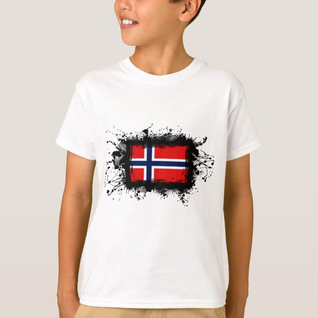 Camiseta Bandera de Noruega (Anverso)
