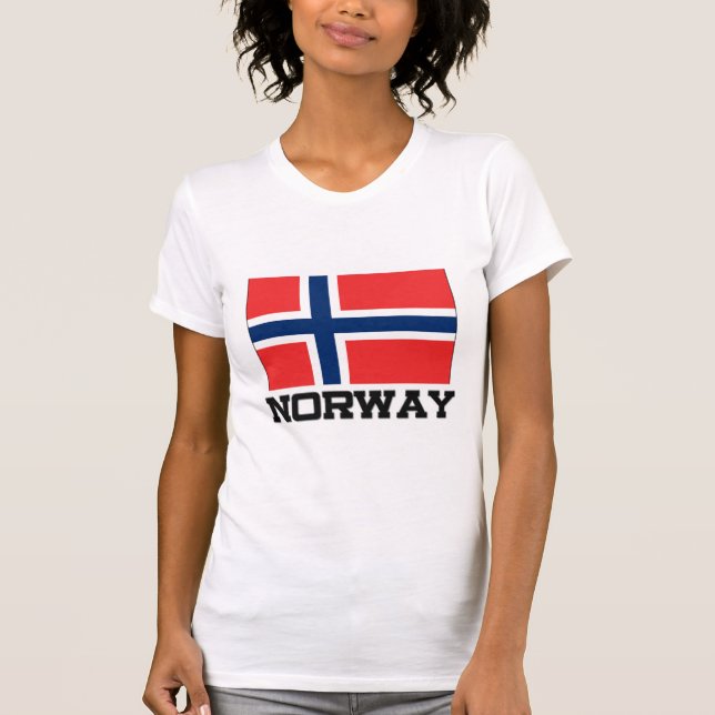 Camiseta Bandera de Noruega (Anverso)