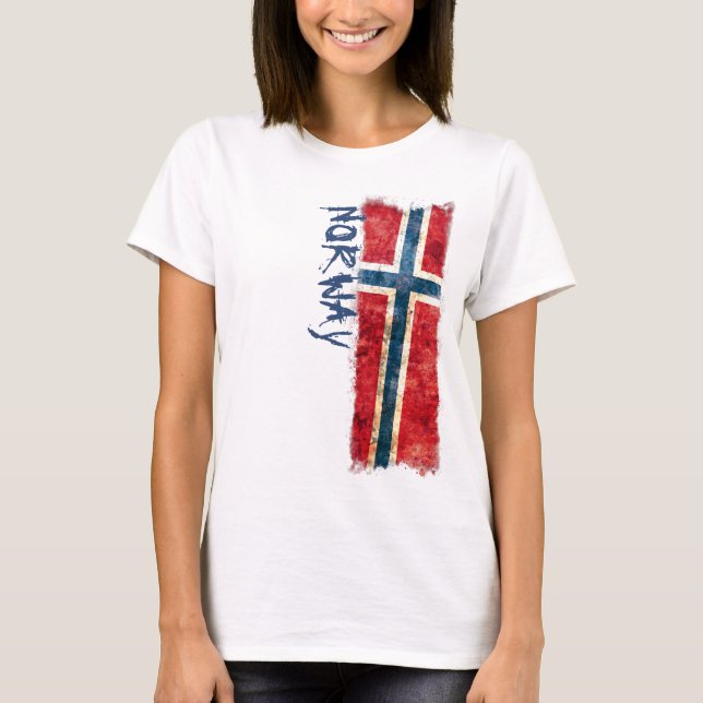 Camiseta Bandera de Noruega (Anverso)
