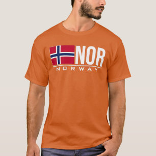 Camiseta Bandera de Noruega Código de país noruego NOR Jueg