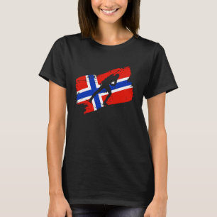 Camiseta Bandera de Noruega de Biatlón Esquina de Norweigan
