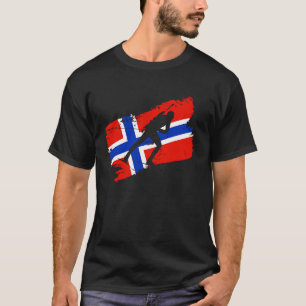 Camiseta Bandera de Noruega de Biatlón Esquina de Norweigan