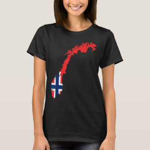 Camiseta Bandera de Noruega delineando Noruega