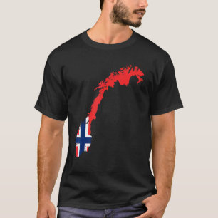 Camiseta Bandera de Noruega delineando Noruega