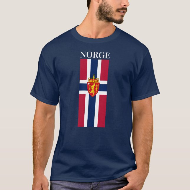 Camiseta Bandera de Noruega/ Escudo de armas (Anverso)