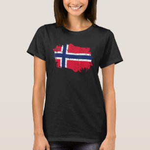 Camiseta Bandera de Noruega Grunge Bandera de País Noruega
