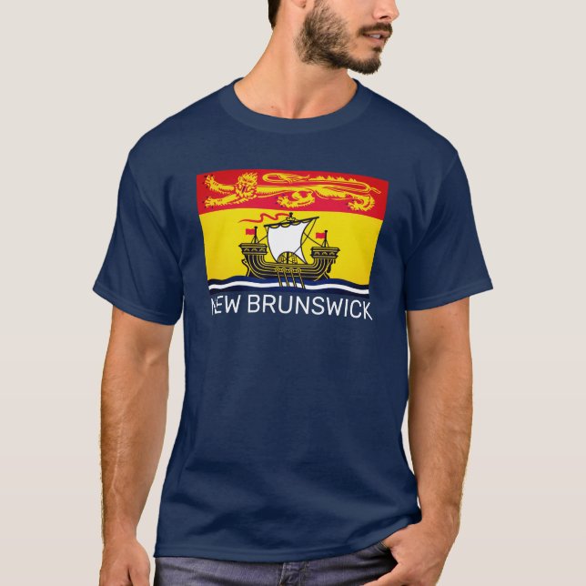 Camiseta Bandera de Nueva Brunswick, Canadá (Anverso)