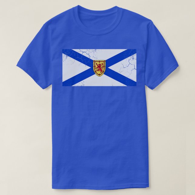 Camiseta Bandera de Nueva Escocia Canadá Fade de cosecha (Diseño del anverso)