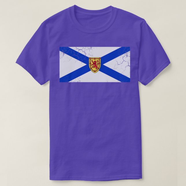 Camiseta Bandera de Nueva Escocia Canadá Fade de cosecha (Diseño del anverso)