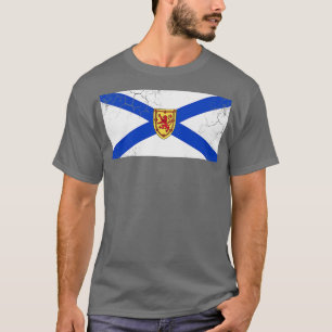 Camiseta Bandera de Nueva Escocia Canadá Fade de cosecha