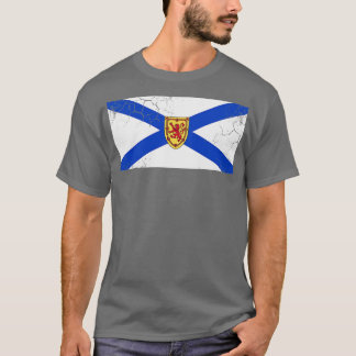 Camiseta Bandera de Nueva Escocia Canadá Fade de cosecha