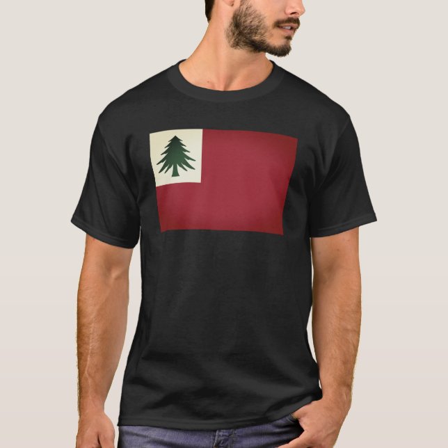 Camiseta Bandera de Nueva Inglaterra (sólo pino) - no ofici (Anverso)