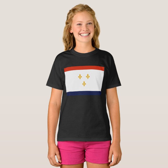 Camiseta Bandera de Nueva Orleans (Anverso completo)