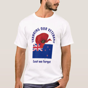 Camiseta Bandera de Nueva Zelanda GRACIAS VETERANOS