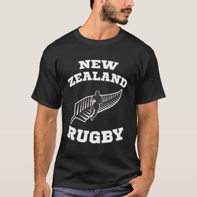 Camiseta Bandera de Nueva Zelanda Kiwis Rugby Team (Anverso)