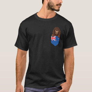 Camiseta Bandera De Nueva Zelanda Perro De Agua Irlandés En