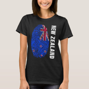 Camiseta Bandera de Nueva Zelandia como motivo de huella da