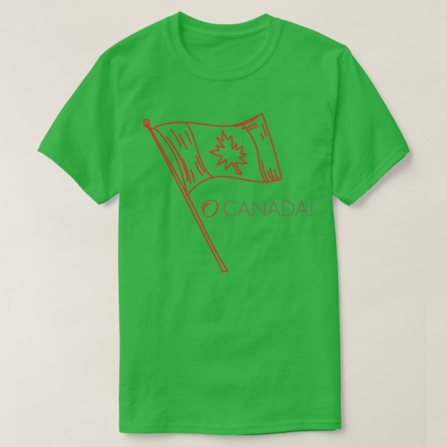 Camiseta Bandera de O Canadá (Diseño del anverso)