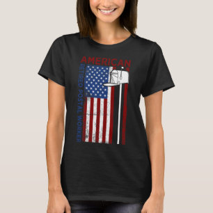 Camiseta Bandera de obrero postal jubilado Orgulloso Retira