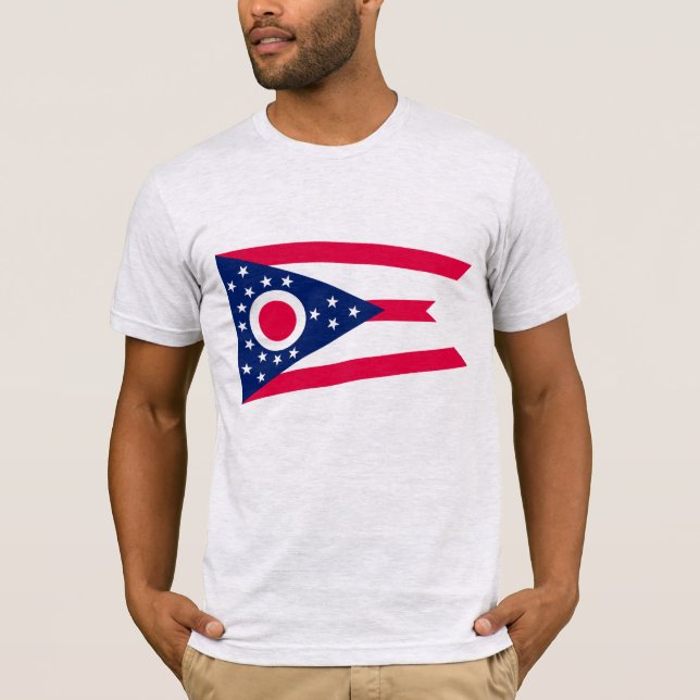 Camiseta Bandera de Ohio: El cartel del estado de Buckeye (Anverso)