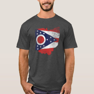 Camiseta Bandera de Ohio llevada