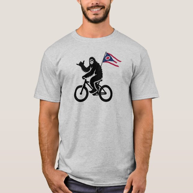 Camiseta Bandera de Ohio para ciclismo de pie grande (Anverso)