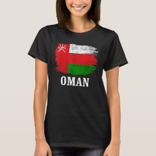 Camiseta Bandera De Omán Vintage Para Omán