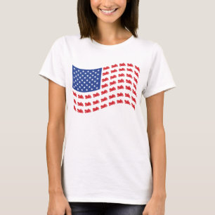 Camiseta bandera-de-onda-de-crucero