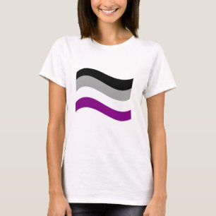Camiseta Bandera de onda del orgullo asexual