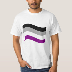 Camiseta Bandera de onda del orgullo asexual
