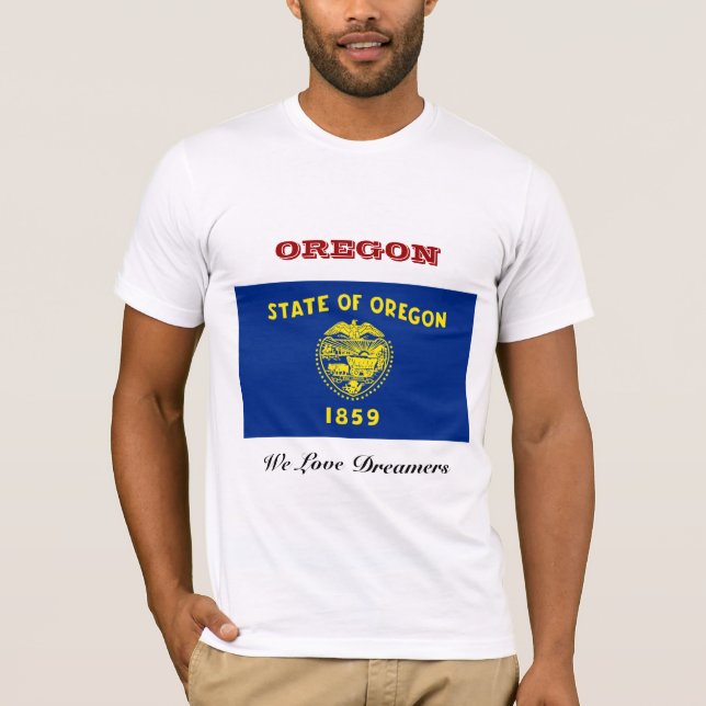 Camiseta Bandera de Oregón (Anverso)
