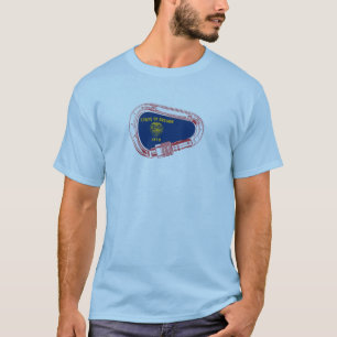 Camiseta Bandera de Oregón Escalando Carabiner