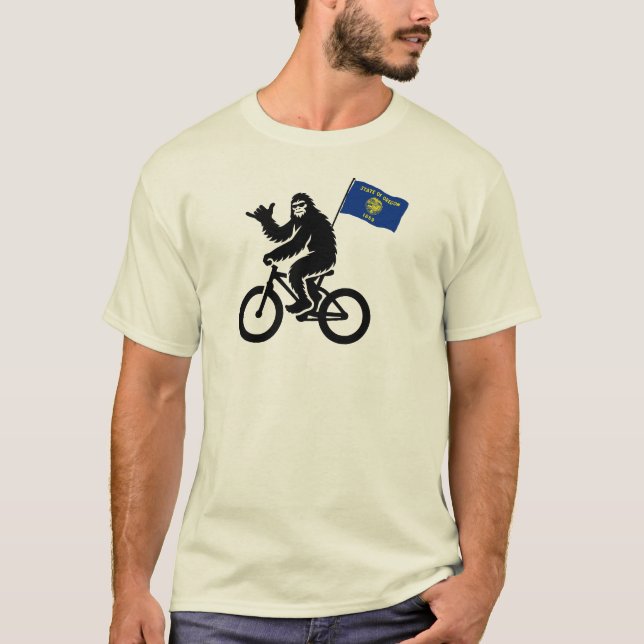 Camiseta Bandera de Oregón para ciclismo de pie (Anverso)