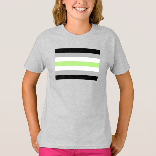 Camiseta Bandera de orgullo Agender (Anverso)