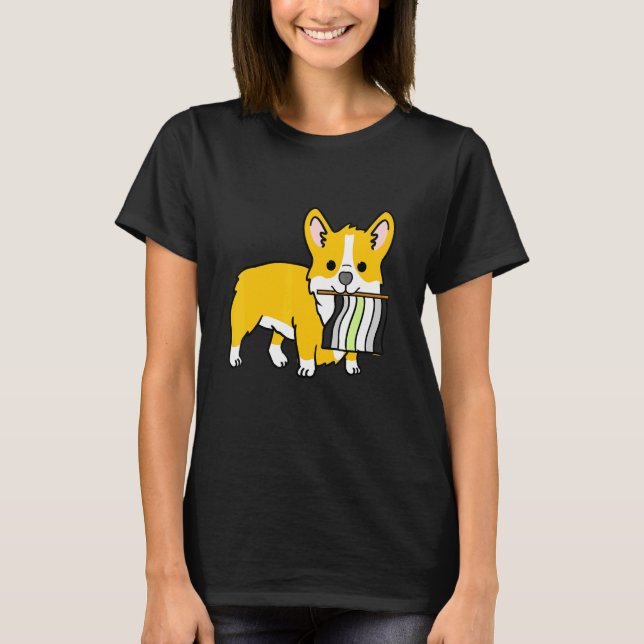 Camiseta Bandera de orgullo Agender Corgi Agender (Anverso)