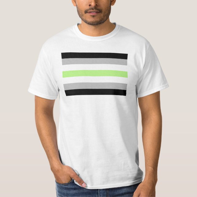 Camiseta Bandera de Orgullo Agenero (Anverso)