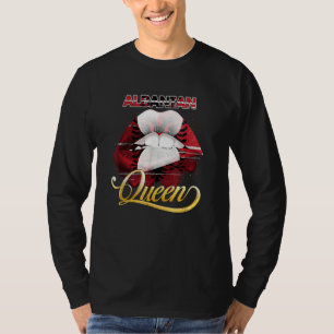 Camiseta Bandera de orgullo albanés Labios Mujeres Chicas R