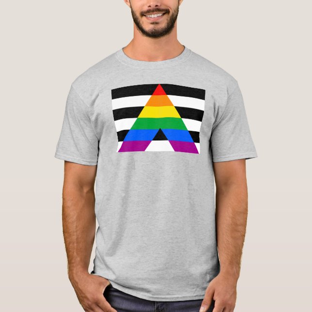 Camiseta Bandera de Orgullo Aliado (Anverso)