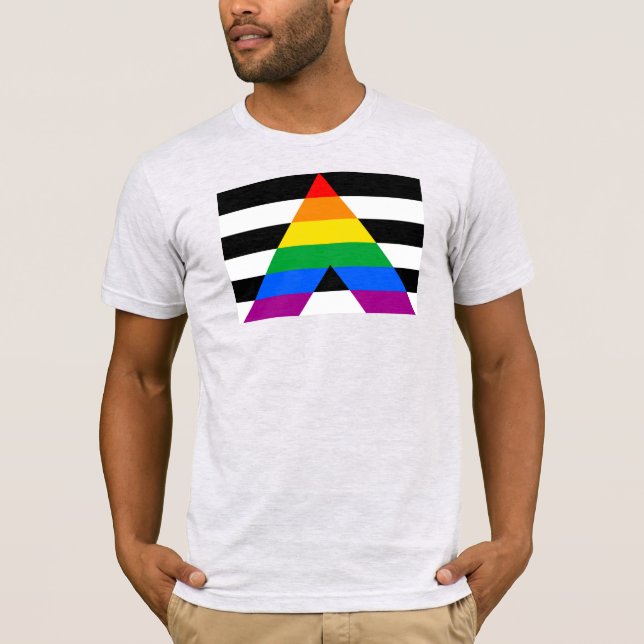 Camiseta Bandera de Orgullo Aliado (Anverso)