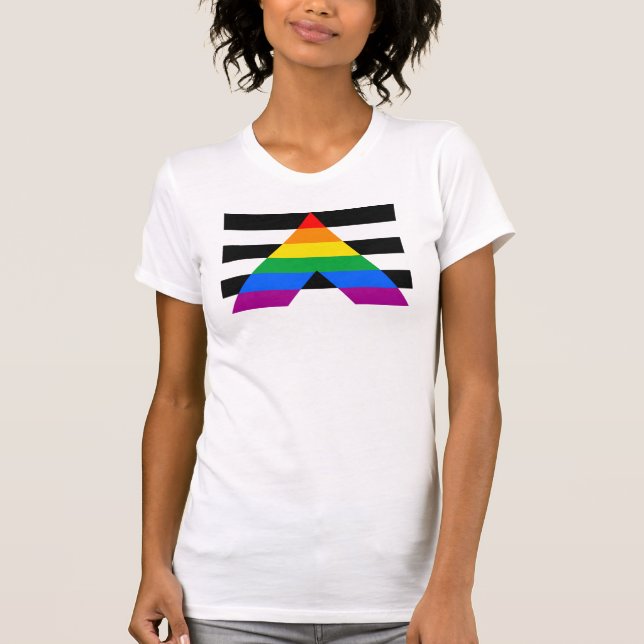 Camiseta Bandera de Orgullo Aliado (Anverso)
