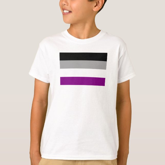 Camiseta Bandera de Orgullo Asexual (Anverso)