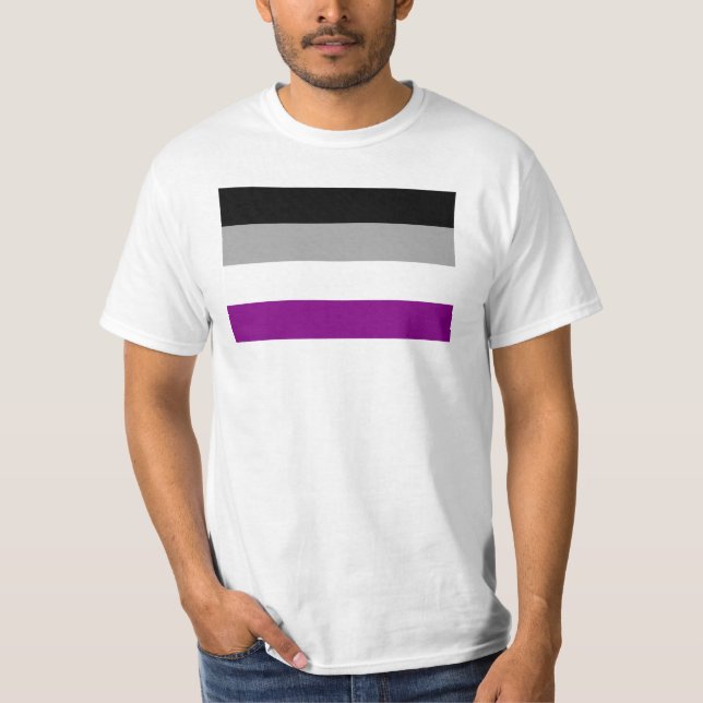 Camiseta Bandera de Orgullo Asexual (Anverso)