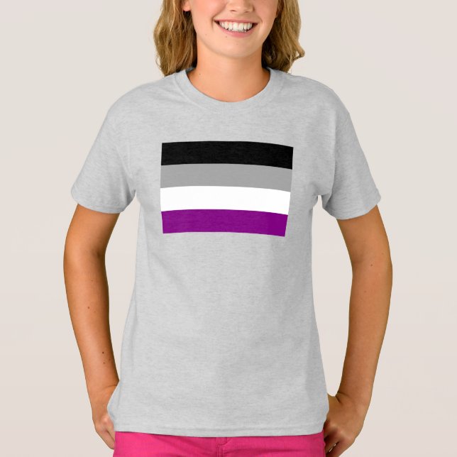 Camiseta Bandera de Orgullo Asexual (Anverso)