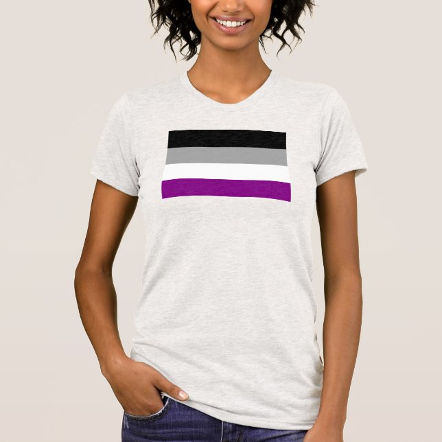 Camiseta Bandera de Orgullo Asexual (Anverso)