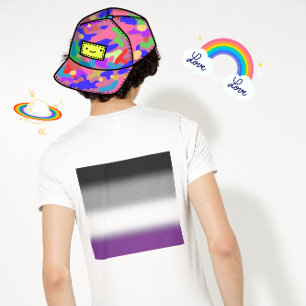 Camiseta Bandera de Orgullo Asexual Gradual - Bandera ACE C