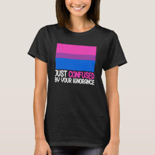 Camiseta Bandera de orgullo Bi bisexual Confundida por tu i